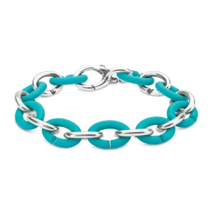 Turquoise Half Silver Bracelet