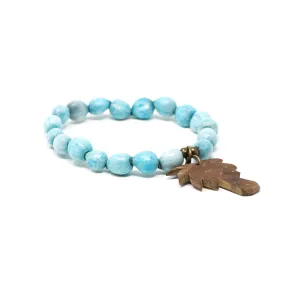 Turquoise Palm Tree Beaded Bracelet