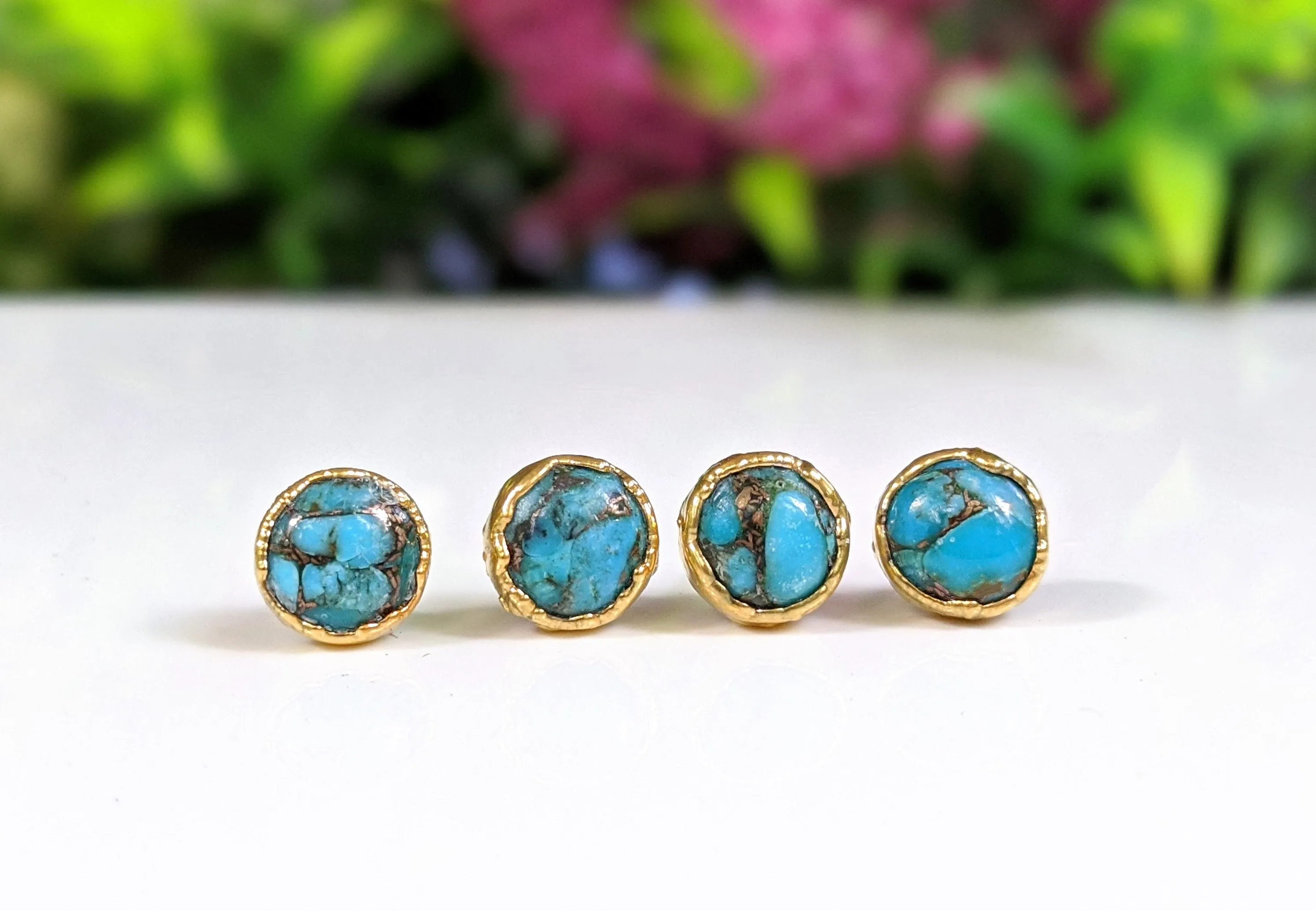 Turquoise stud earrings
