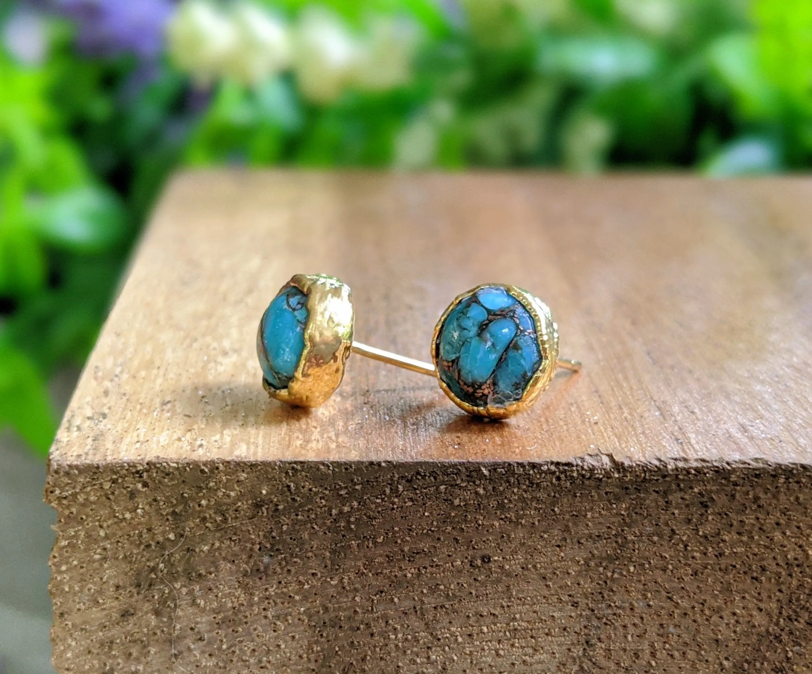 Turquoise stud earrings