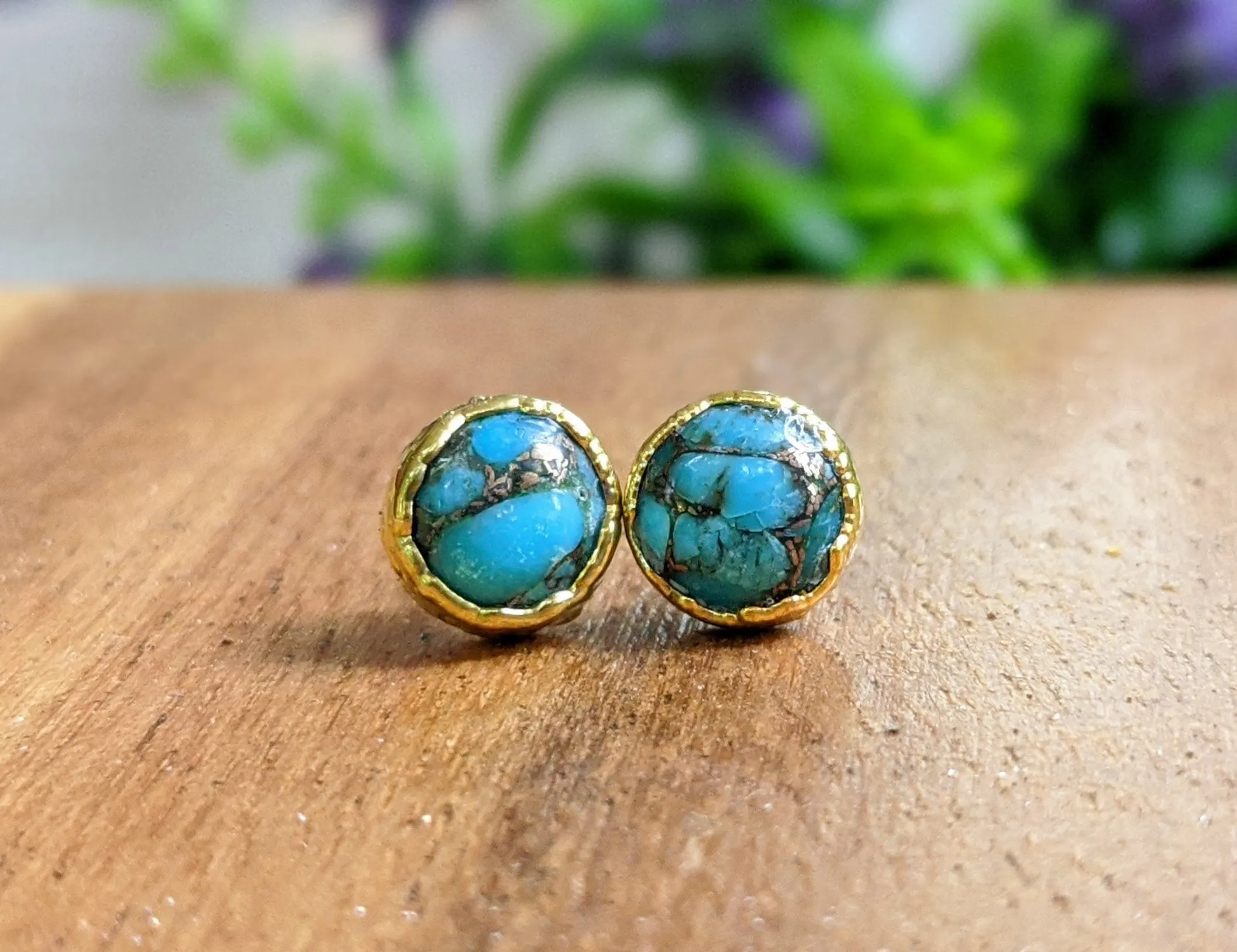 Turquoise stud earrings