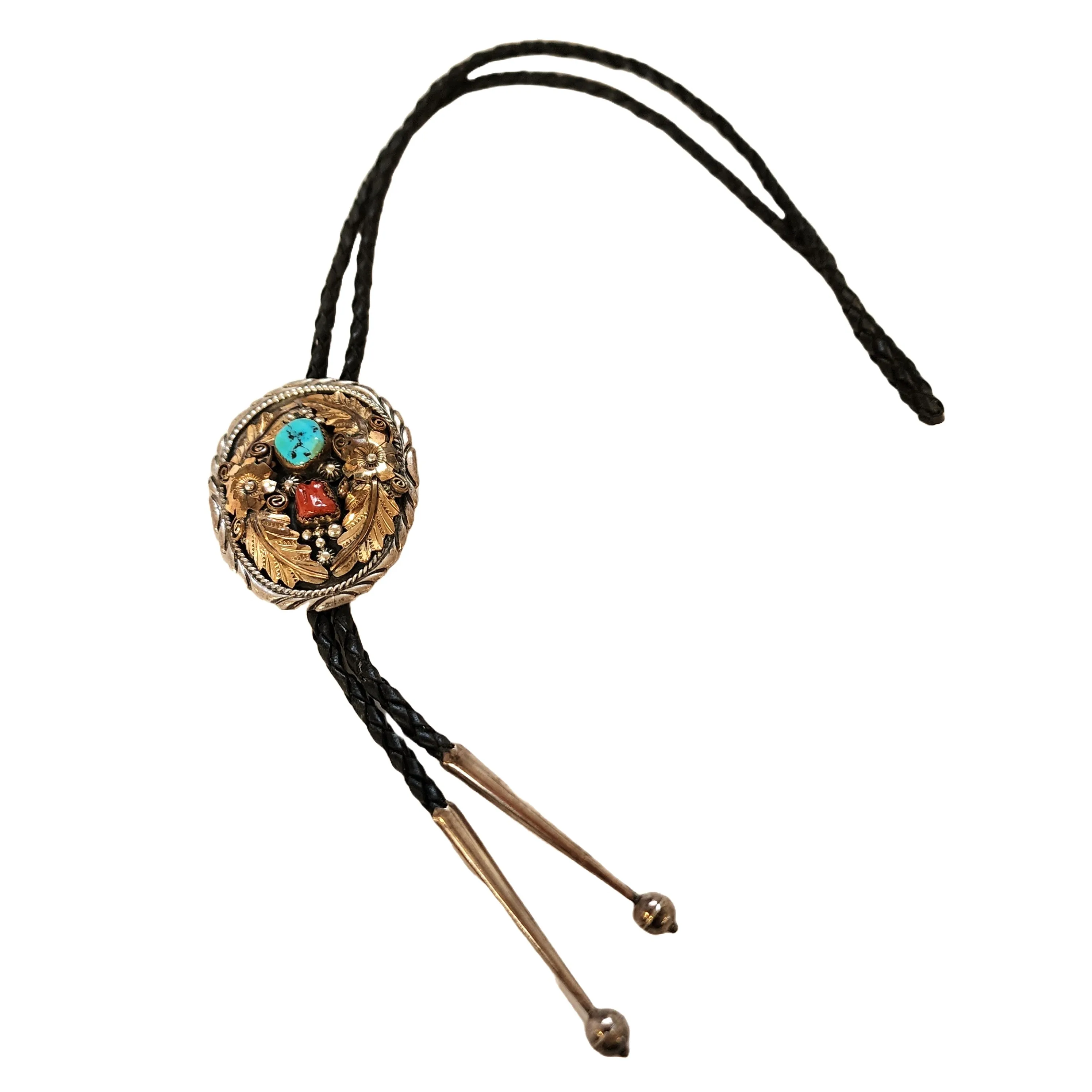 Vintage Gold & Silver Bolo Tie