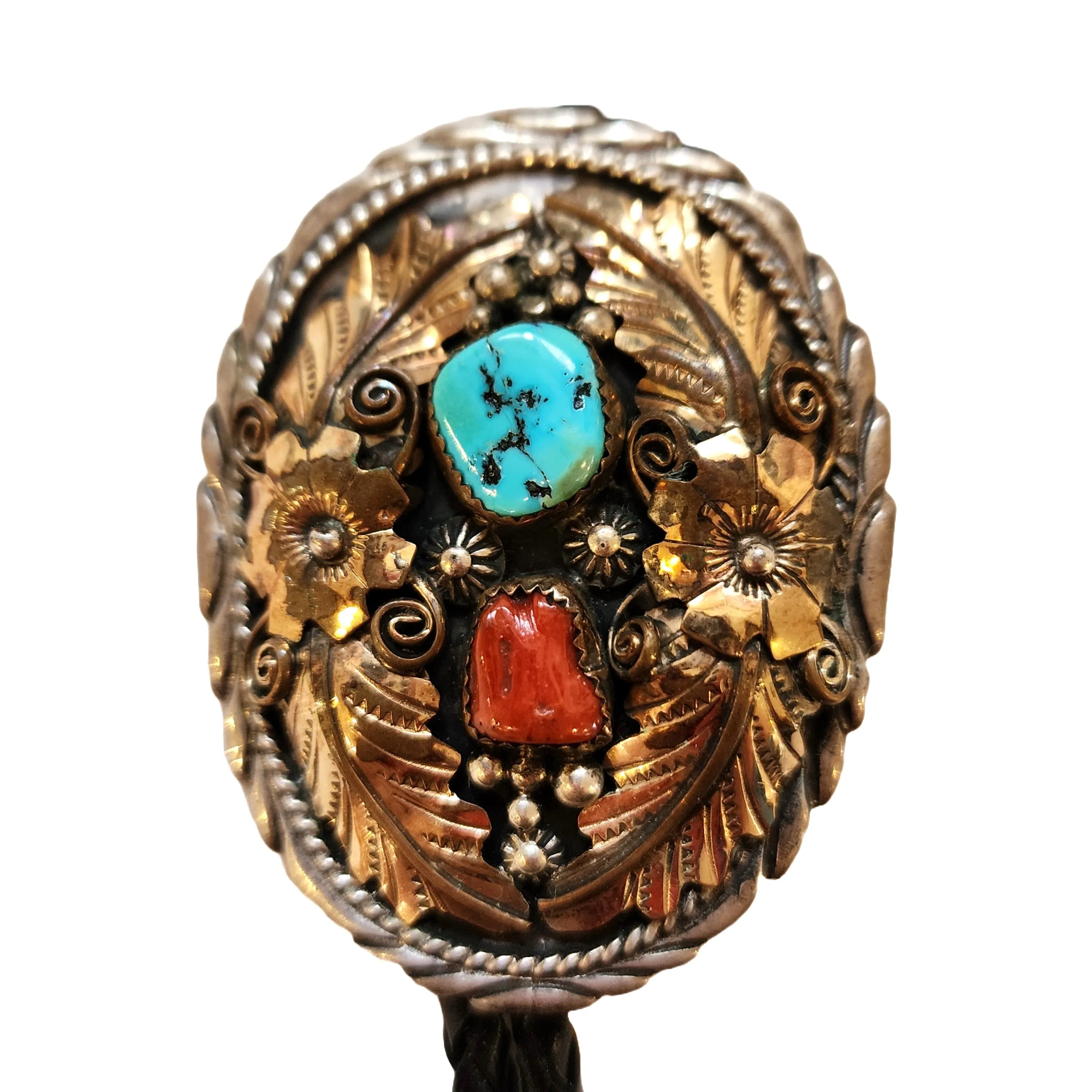 Vintage Gold & Silver Bolo Tie