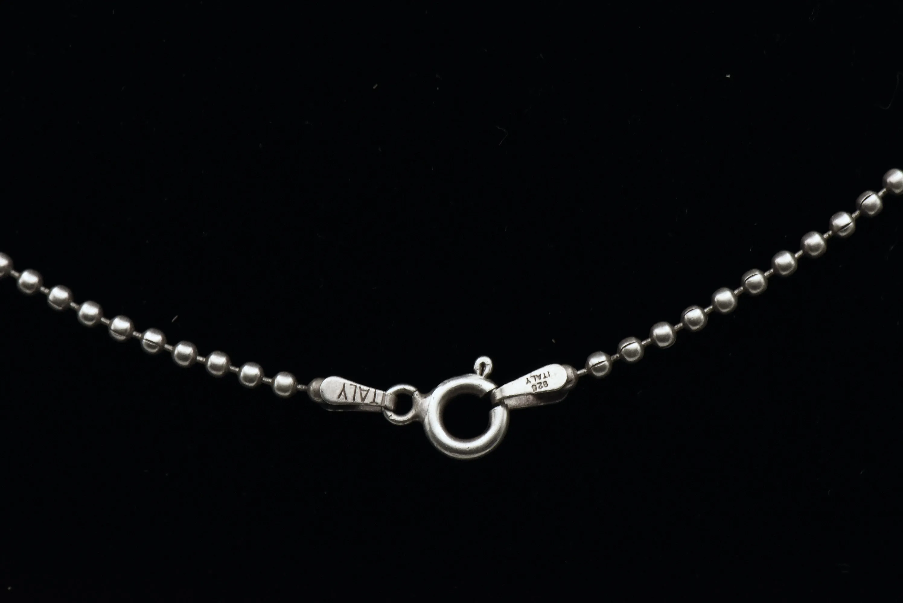 Vintage Sterling Silver Multi-Gem Pendant Chain Necklace - 16.25"