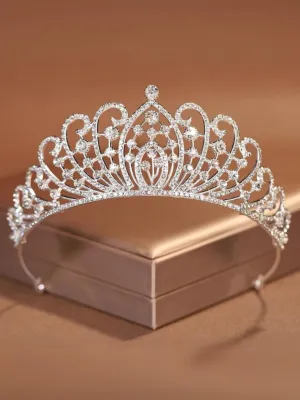 Women Elegant Silver Tiara